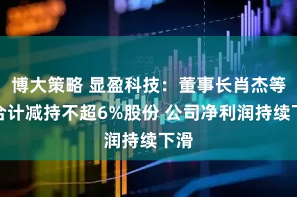 博大策略 显盈科技：董事长肖杰等拟合计减持不超6%股份 公司净利润持续下滑