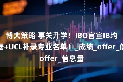 博大策略 事关升学！IBO官宣IB均分数据+UCL补录专业名单！_成绩_offer_信息量